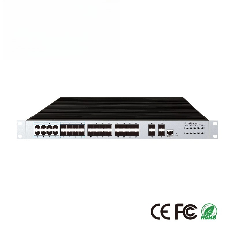 Sfp+ 10G Managed Switch 8 Port - 24개 SFP 포트 산업용 관리형 이더넷
